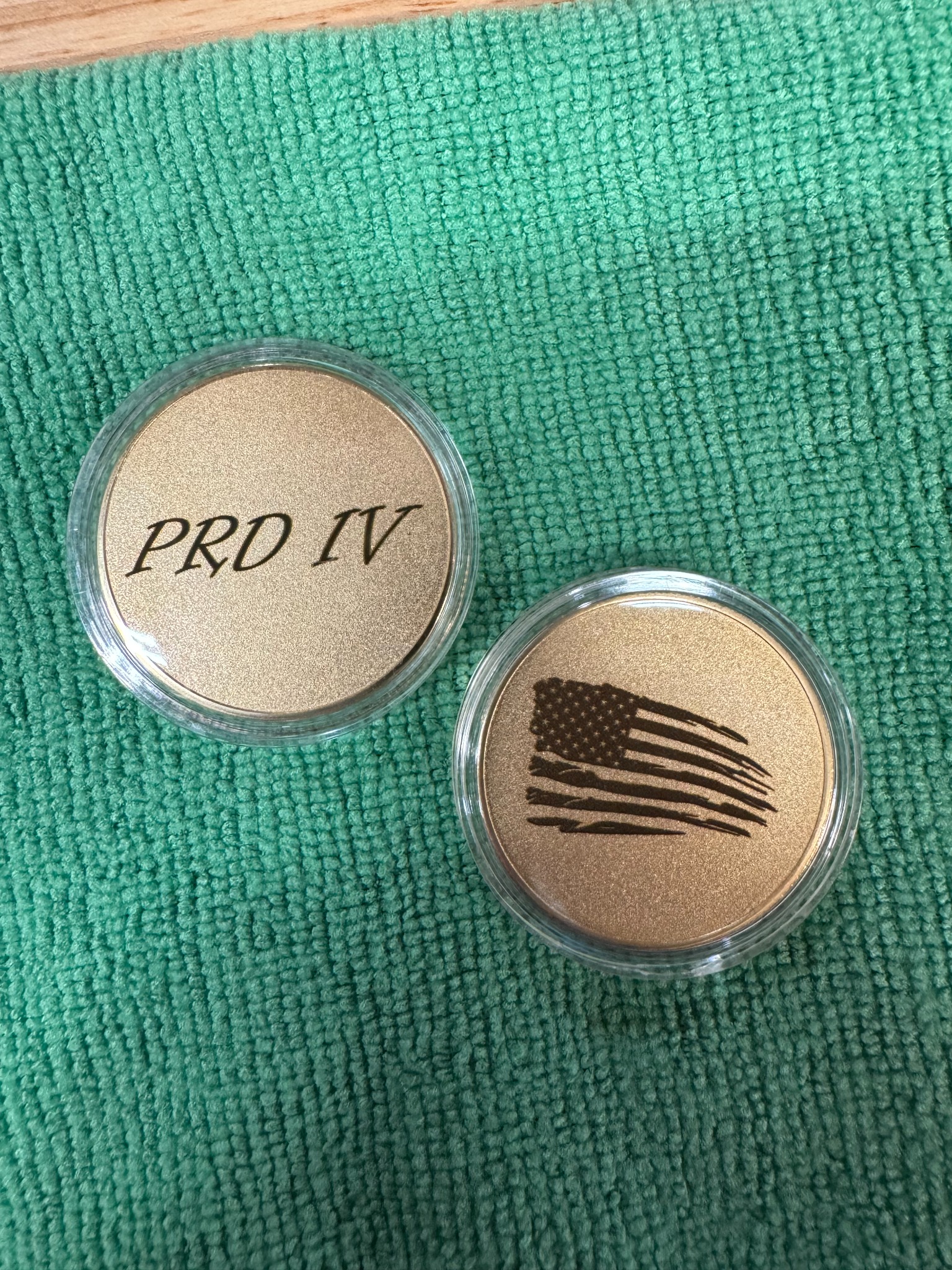 Custom PRD IV and American flag ball markers