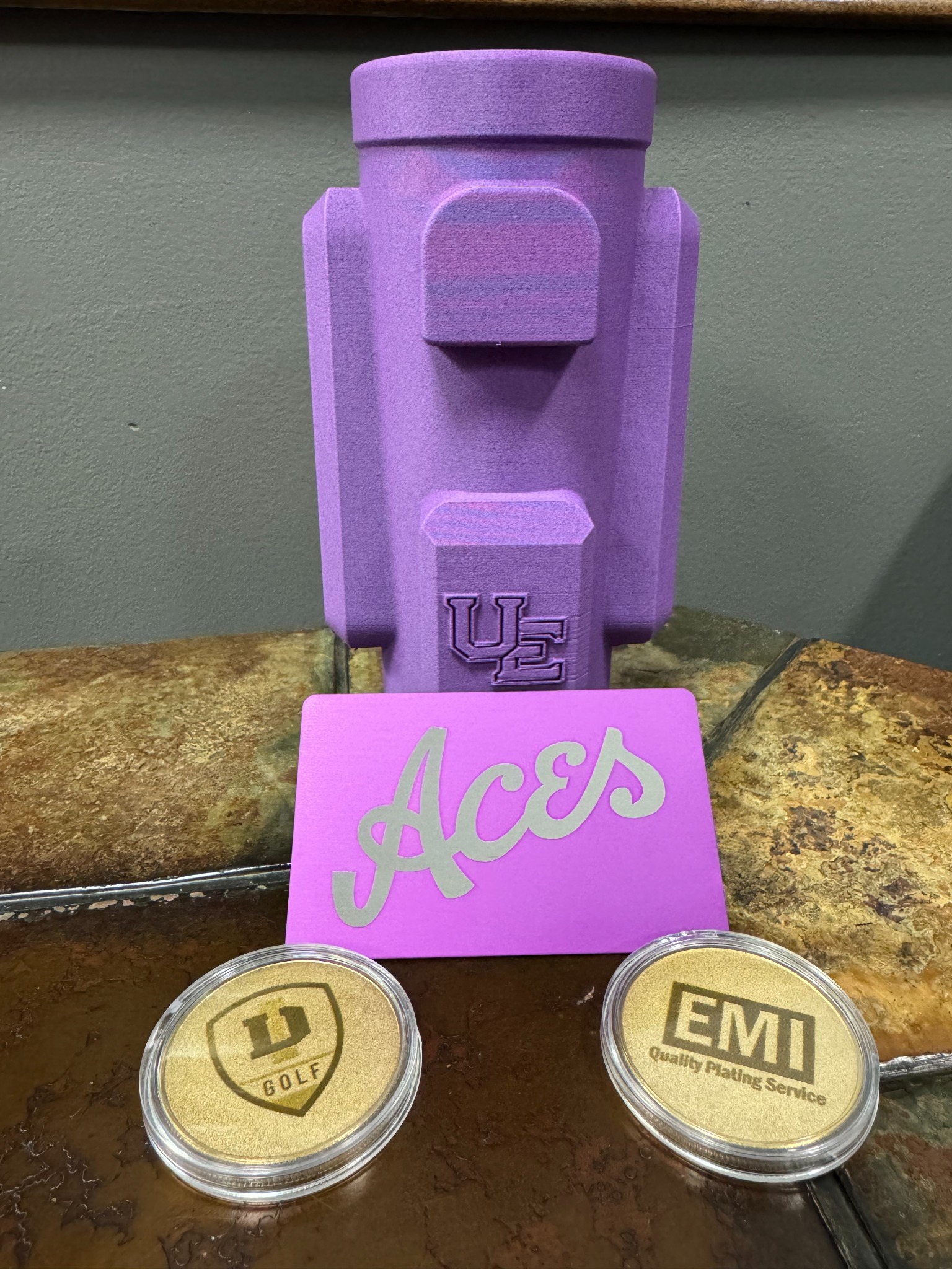 Custom DI Golf markers and display